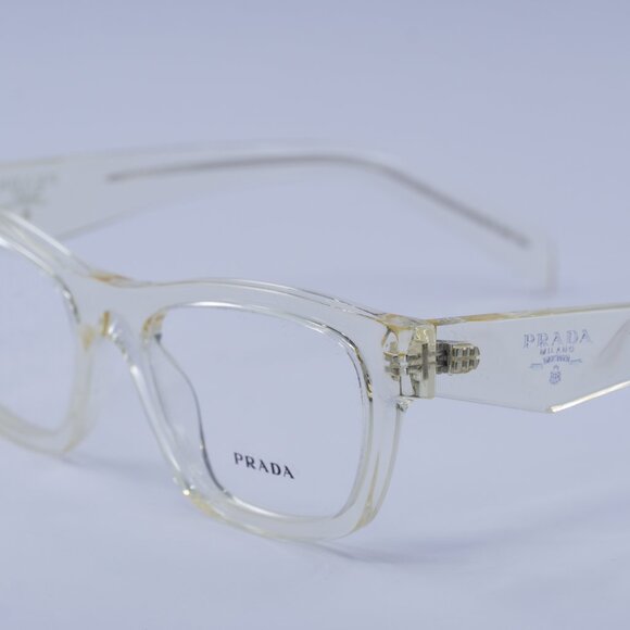 Prada PRB01V 19X1O1 Eyeglasses Pale Gold Plated 54mm Cat Eye Frame - Picture 8 of 10